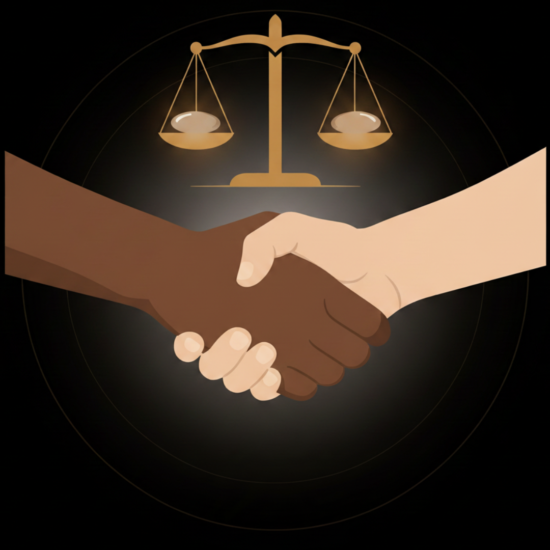 An illustration depicting handshake